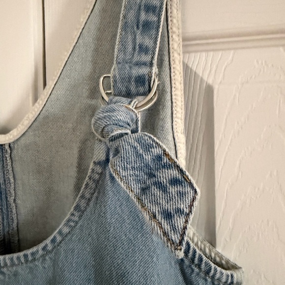 We the Free People High Roller Denim Romper Shortalls Overalls Onesie - Picture 8 of 9